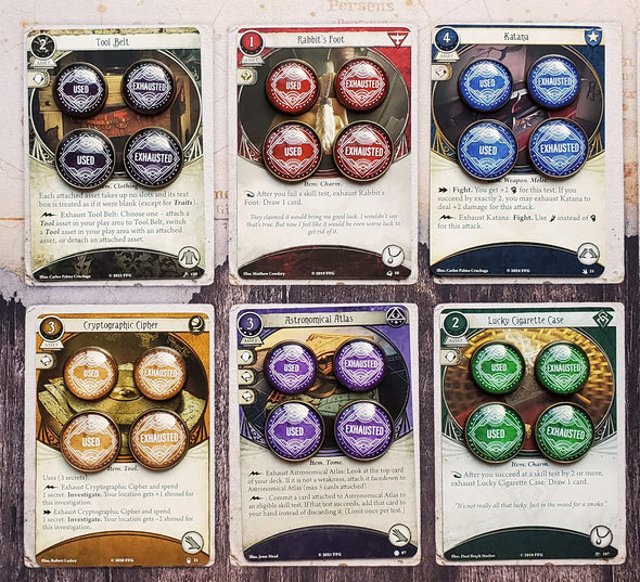 Exhaust & Use Class Tokens Game Upgrade for Arkham Horror LCG