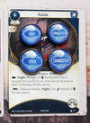 Arkham Horror LCG Blue/Guardian class Used and Exhausted tokens in 18 mm and 20 mm sizes.