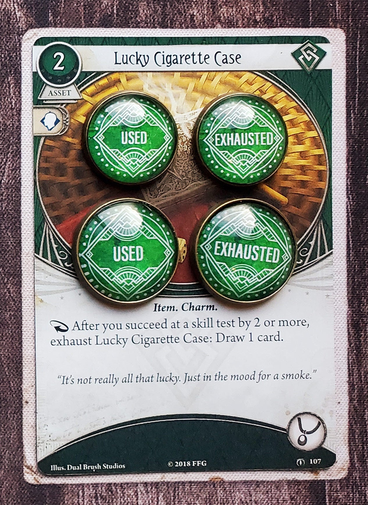 Arkham Horror LCG Deluxe Status Tokens — Exhausted, Engaged