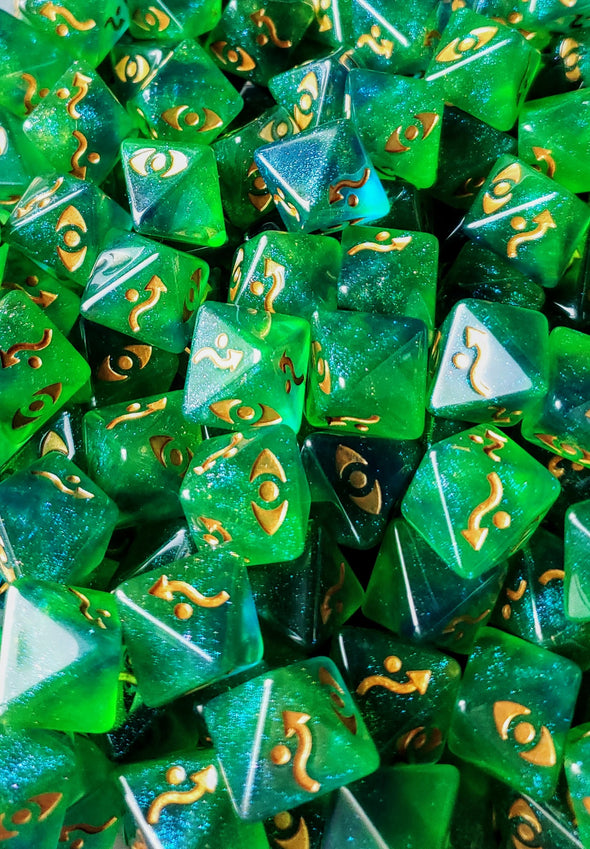 Star Wars X-Wing Green D8 Defense Galaxy Dice