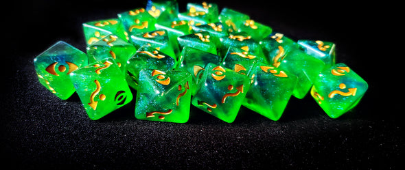 Star Wars X-Wing Green D8 Defense Galaxy Dice