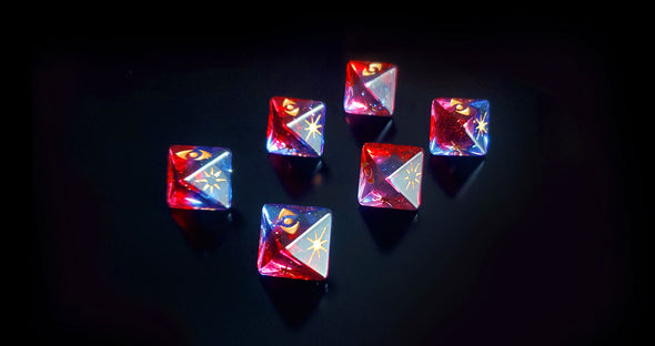 Star Wars Outer Rim X-Wing Red-Blue D8 Attack Galaxy Dice