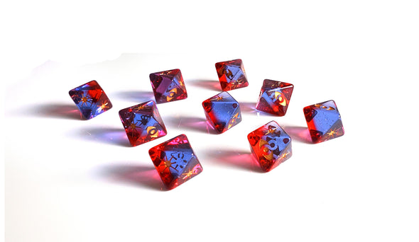 9 red-blue Star Wars Attack D8 Dice