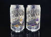 Photo of the two glass-cans.
Left-side: Radiant Gold color variant.
Right-side: Eldritch Purple color variant.

*The Radiant Gold is not a metallic color.