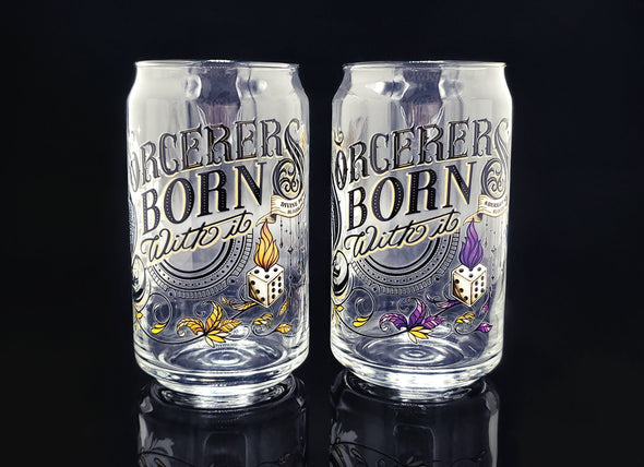 Photo of the two glass-cans.
Left-side: Radiant Gold color variant.
Right-side: Eldritch Purple color variant.

*The Radiant Gold is not a metallic color.