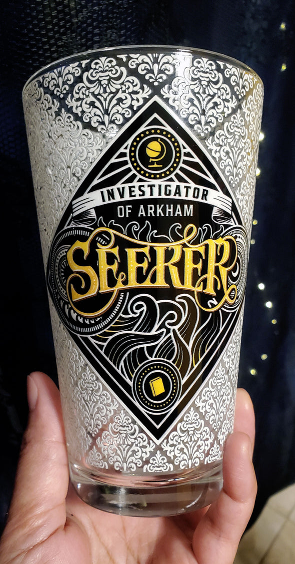 Seeker Pint Glass Arkham Horror Drinkware
