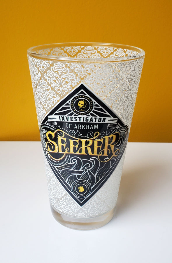 Seeker Pint Glass Arkham Horror Drinkware