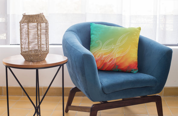 From the Flames Throw Pillow for Couch, Bed or Game Room