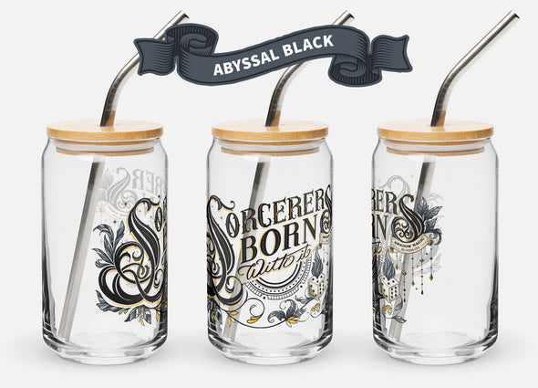 Digital mockup of Abyssal Black color variant with bamboo lid and metal straw.