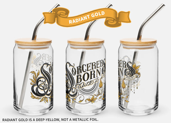 Digital mockup of Radiant Gold color variant with bamboo lid and metal straw. 
*Color is not a metallic and is a deep-yellow.