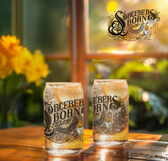 D&D Sorcerer Glass Can 16oz Drinkware | Custom Colors and Subclasses