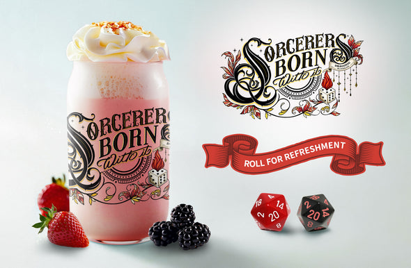 D&D Sorcerer Glass Can 16oz Drinkware | Custom Colors and Subclasses