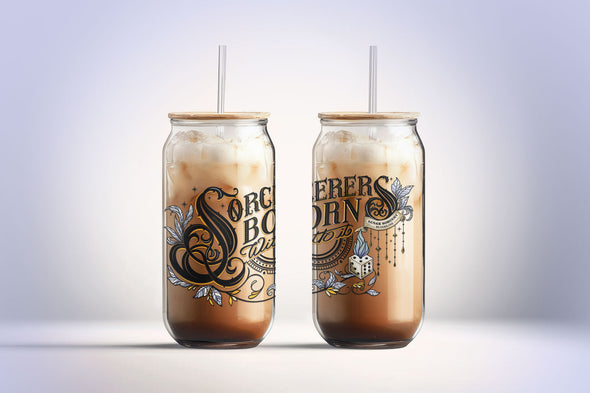 D&D Sorcerer Glass Can 16oz Drinkware | Custom Colors and Subclasses