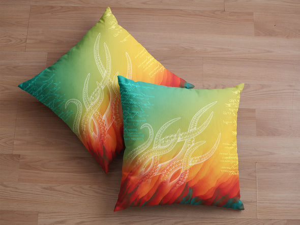 From the Flames Throw Pillow for Couch, Bed or Game Room