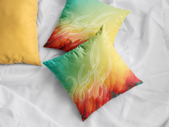 From the Flames Throw Pillow for Couch, Bed or Game Room