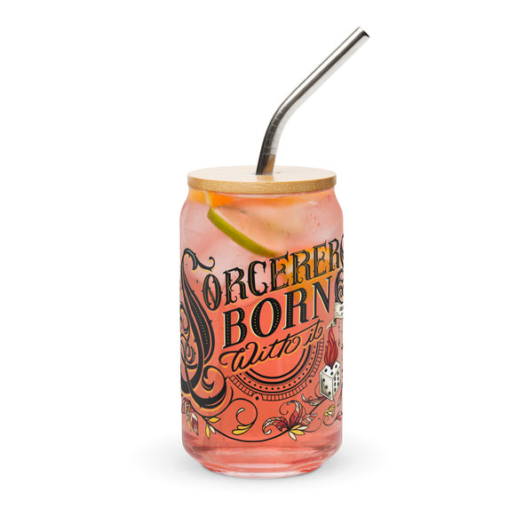 Digital mockup of Ember Red color variant with metal straw and bamboo lid. 