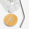 Bamboo and metal straw.