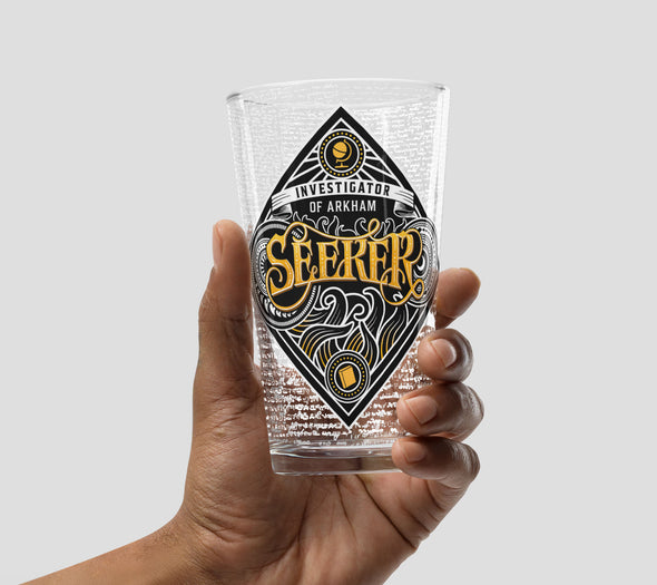 Seeker Pint Glass Arkham Horror Drinkware