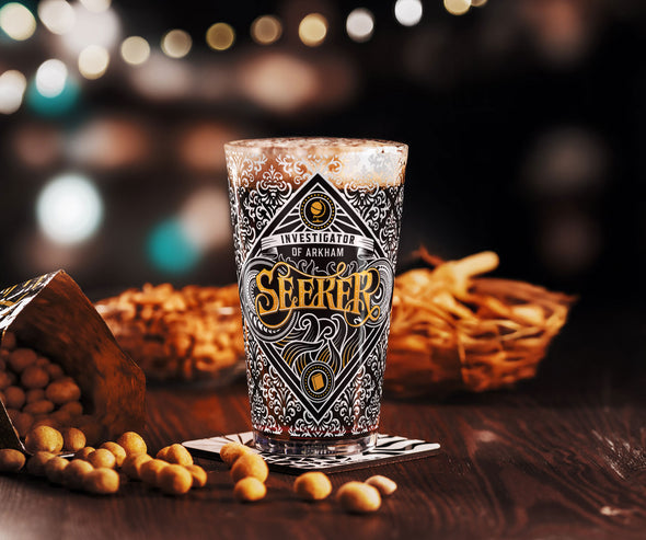 Seeker Pint Glass Arkham Horror Drinkware