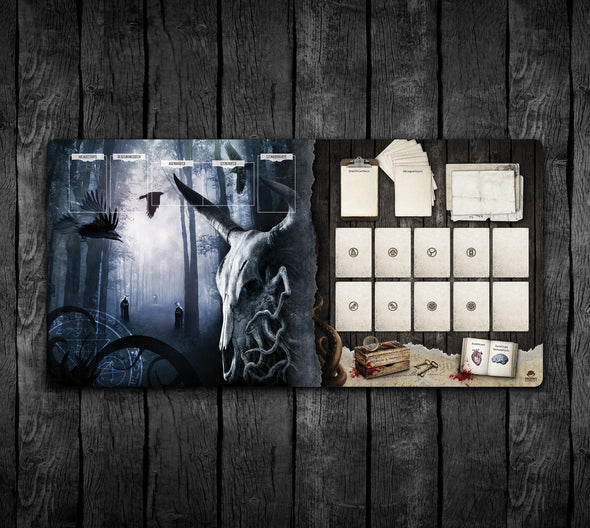 36x18 Night of the Zealots, Arkham Horror LCG Solo Investigator + Story Area Playmat