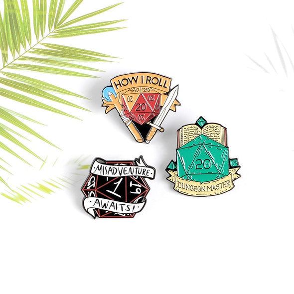D20 Personality Pins