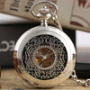 Silver Hollow Flower Pocket Watch