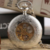 Back of Silver Hollow Flower Pocket Watch